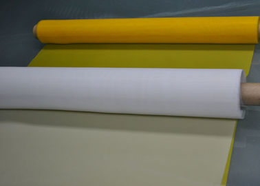 100% Poliester Monofilamen Mesh Untuk Pencetakan Tekstil 120T - 34 Warna Putih / Kuning