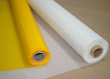 Cina Bingkai Bahan Bingkai Kuning Putih / Kuning 120 Mesh Untuk Pencetakan Kaca, 158 Micron pemasok