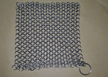 SUS 304 Chainmail Cast Iron Pan Scrubber, Scrubber Pot Stainless Steel