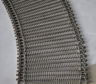 Spiral Grid Wire Mesh Curved Convey Belt Smooth Heavy Loading U Shape Side Links