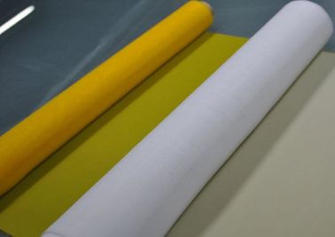 Cina Putih / Kuning 61T Polyester Screen Mesh Untuk Printed Circuit Boards Printing pemasok