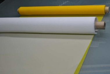 Cina Tinta Kuning 110T Polyester Printing Mesh Dengan Sertifikasi FDA Untuk Pencetakan pemasok
