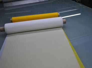 Cina 150 Micron White Polyester Printing Mesh With Plain Weave Dan Wear Resistance pemasok