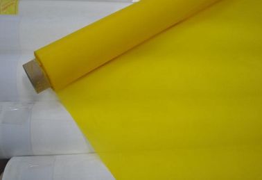 Cina 100% Polyester 72T White Silk Screen Printing Mesh Untuk Tekstil, Perlawanan Panas pemasok