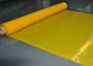 Yellow Polyester Mesh Fabric Silk Screen Tshirt Printing High Density, 91 Micron pemasok