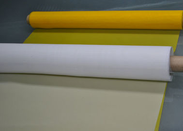 Putih / Kuning Polyester Screen Printing Mesh 60 Micron Elongasi Rendah 100T - 40